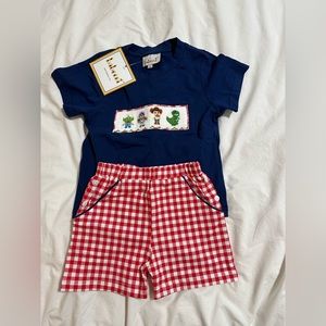 Smocked 3T Toy Story boys set
